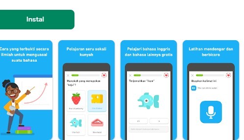 Aplikasi Belajar Bahasa Inggris Duolingo